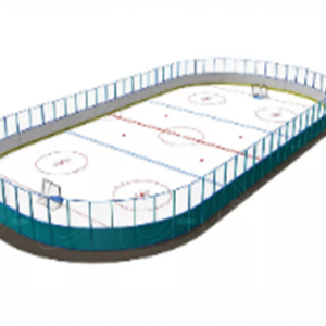 Хоккейная коробка R-3м. защитная сетка Н-1500мм по периметру, стеклопластик
